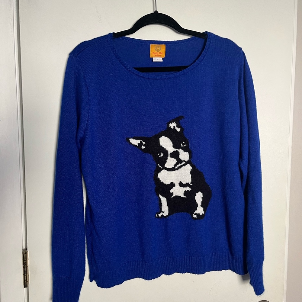 Ruby Rd. Vibrant Blue Knit Top
